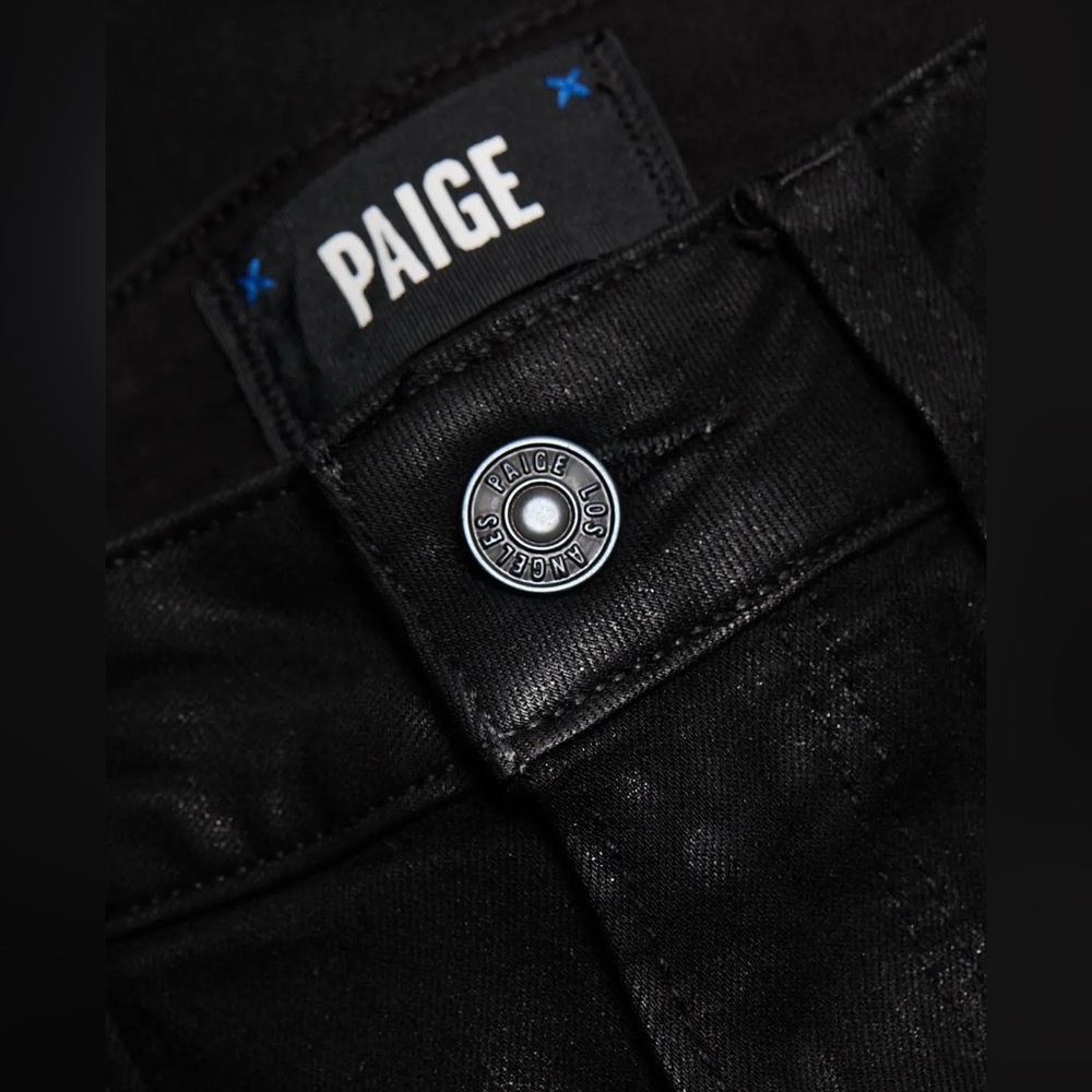 PAIGE Anessa Black Fog Luxe Coating Jeans - Picture 2 of 13